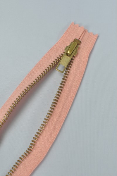 ZIP083  3號拉鏈  密尾雙頭拉鏈  金銅金屬拉鏈  不設單獨拉鍊訂購  細節-1